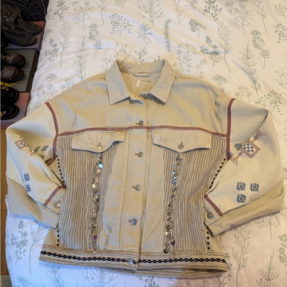 Free People Winter Cactus Denim Jacket - Picture 8 of 12